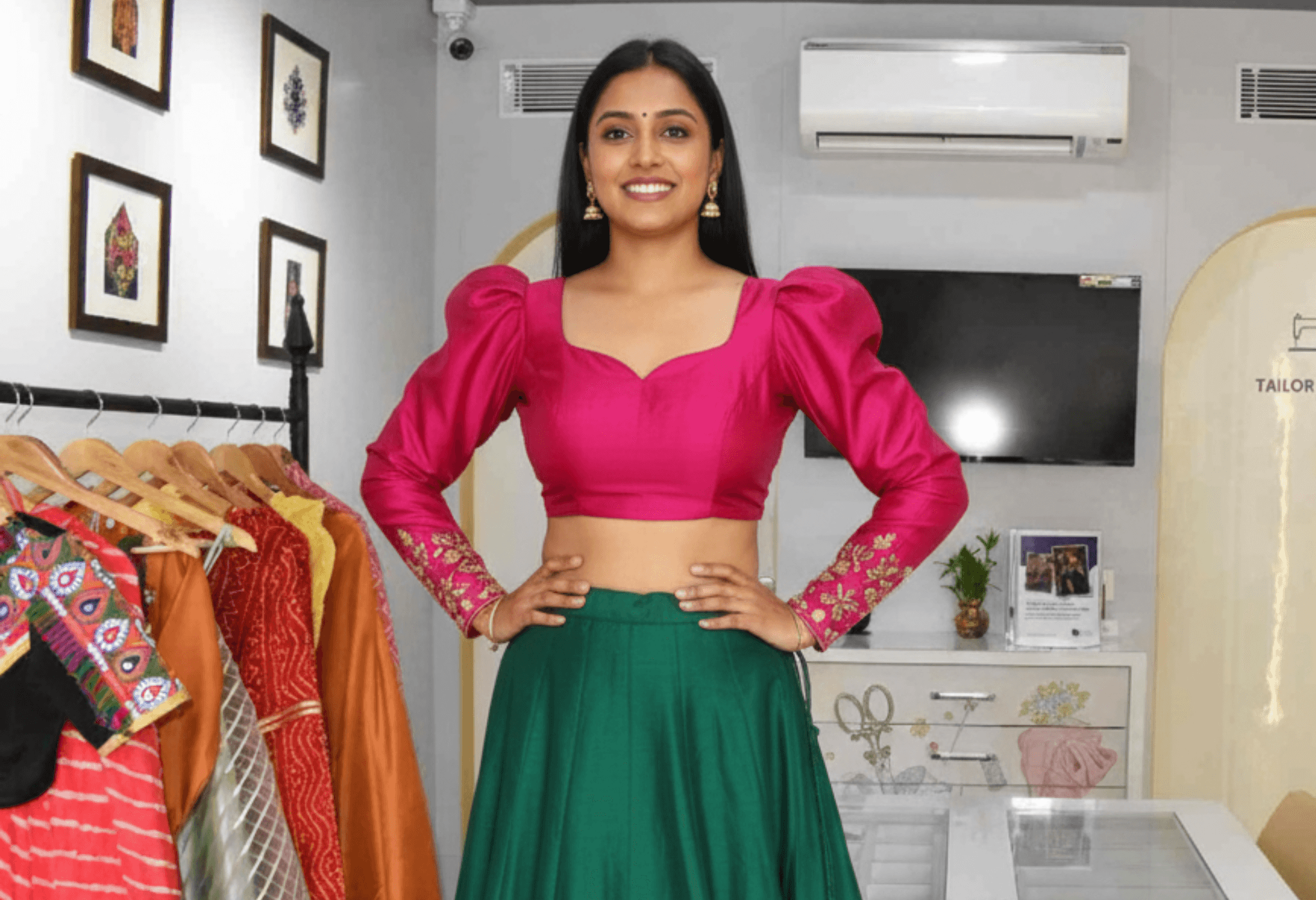 Designer blouse, Embroidery, Custom Tailor Near Me