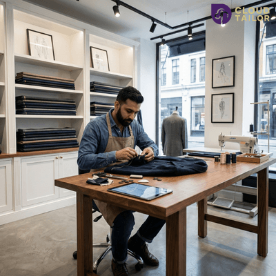 “Crafting winter wear in the studio for CloudTailor’s winter collection.”