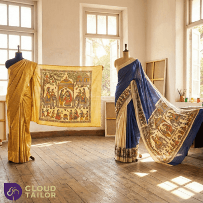 Custom Blouse Stitching for Madhubani Saree by CloudTailor