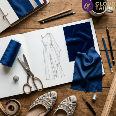 Blue Fusion Wear sketch for New Year’s Eve.